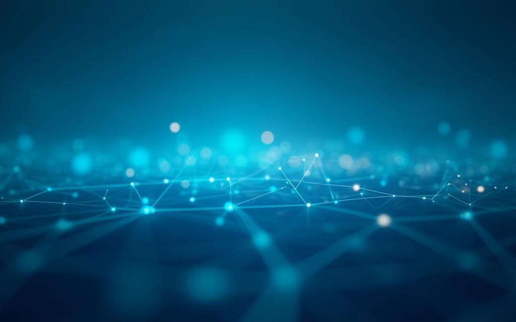Rappresentazione astratta di connessioni di rete digitali e skyline italiano